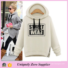 Winter Women Loose Casual Pullover Hooded White Hoodie